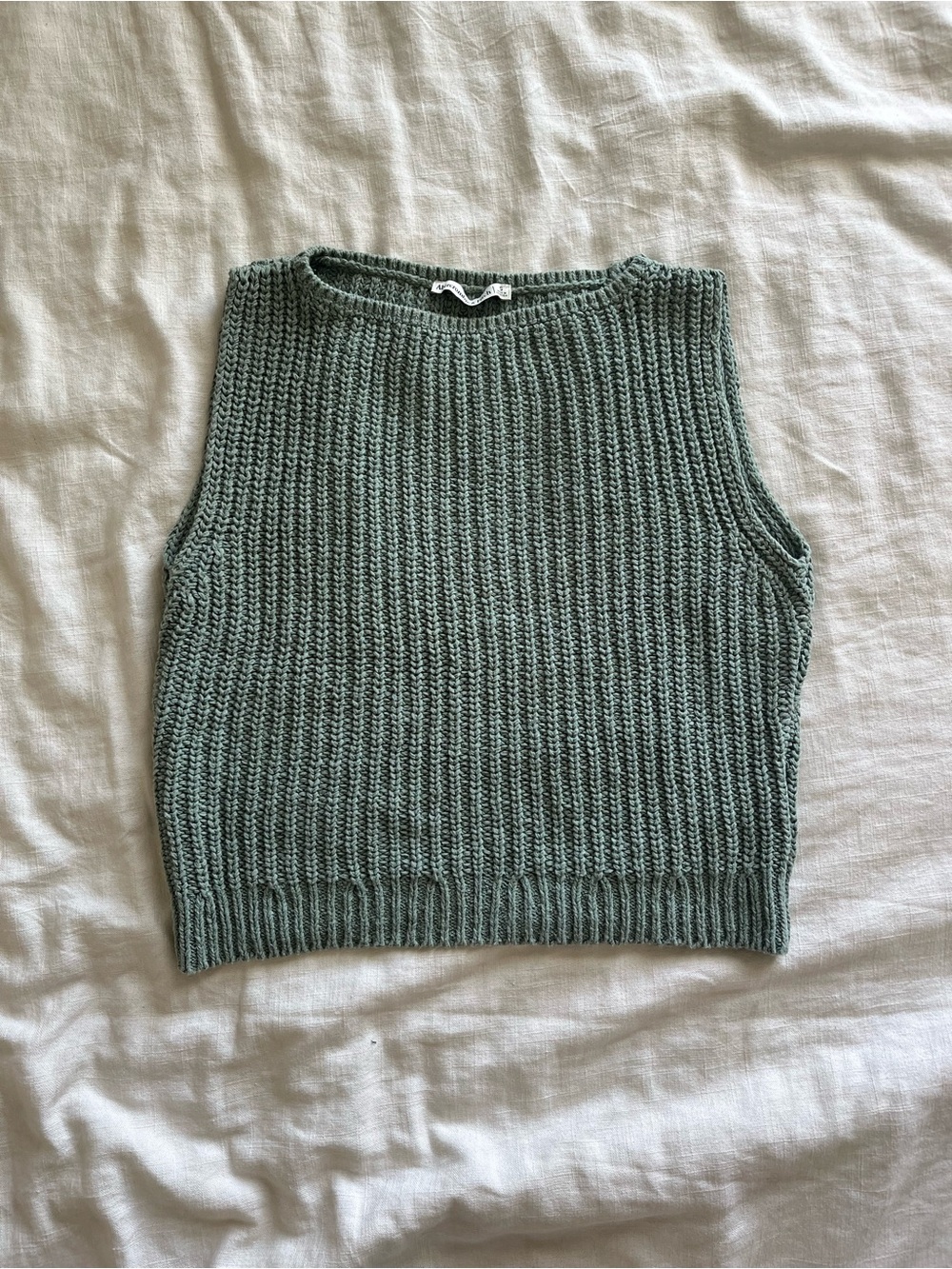 Abercrombie & Fitch Sage Green Knit Tank Top